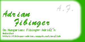adrian fibinger business card